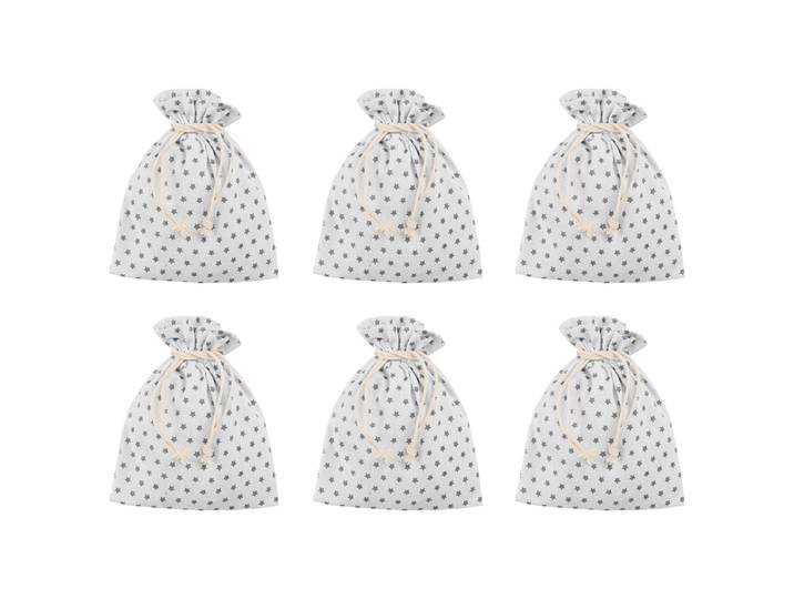 Geschenke-Säckchen PACK-A-BAG 6er-Set 14 x 18 x 5cm Weiß/Weiß