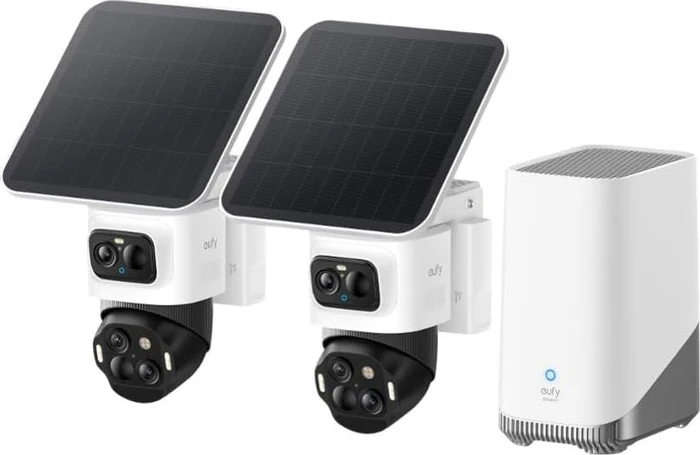 Anker Eufy S4 (2er-Set + HomeBase 3-Einheit) 4K White, mit Solarladung
