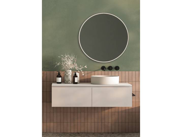 Miroir mural Pohon Ø 70cm Beige/Sable fer peint 70 x 70 x 3cm