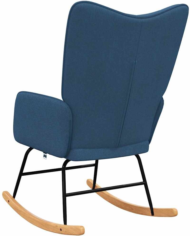 vidaXL Chaise à bascule Bleu Tissu
