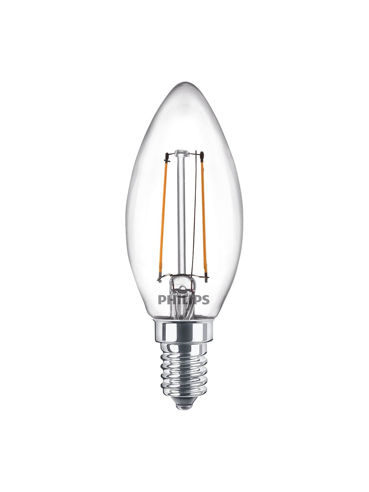 Philips LED-Lampe Classic Candle 2W/827 (25W) Clear E14