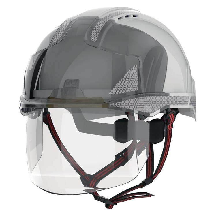 Jsp Industriekletterhelm EVO VISTAshield Dualswitch weiß/rauch ABS (AMH270-405-F00)