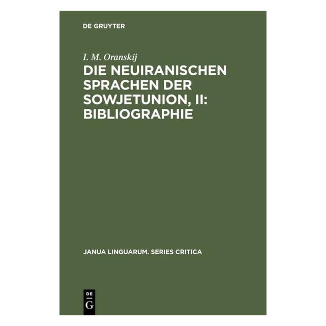 De Gruyter Oranskij:Die neuiranischen Sprachen der (67768540)