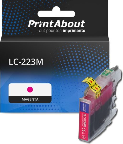 PrintAbout Cartouche compatible Brother LC-223M - Magenta Magenta