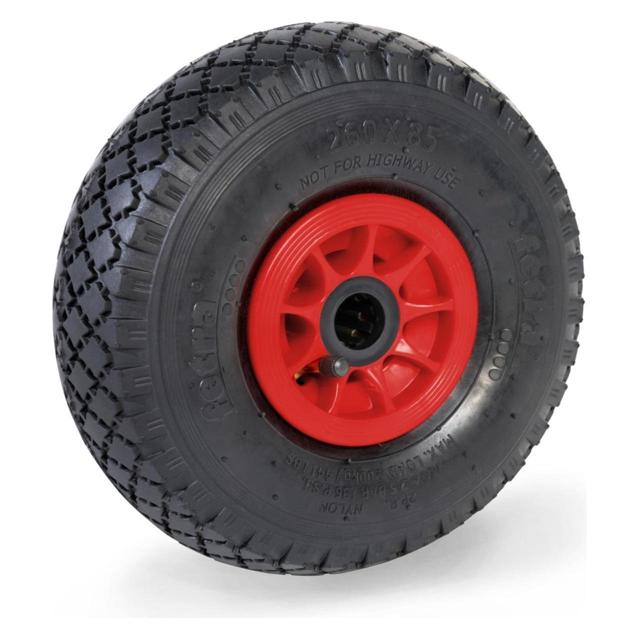 Fetra Luftrad 70107 Rad-Ø 260 mm Tragfähigkeit 200 kg Ersatzrad Block 2 PR Rollenlager (70107)