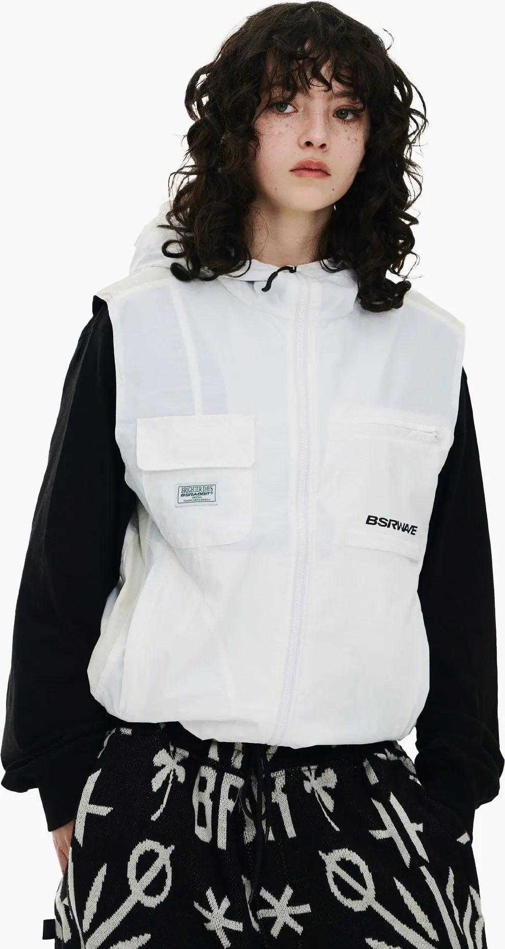 BS RABBIT ACTIVE TRAIL HOODED VEST  - IVORY - Unisex