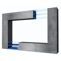 WOHNWAND Mirage Front in Beton dunkel Optik