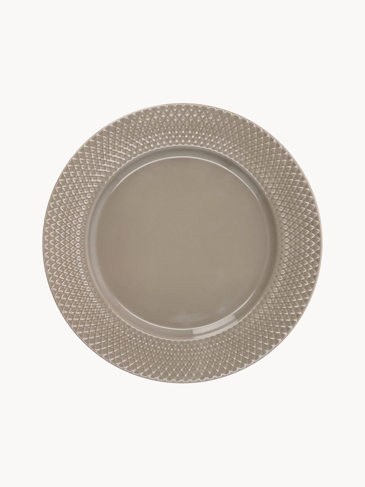 Lyngby Porcelæn Porseleinen dinerbord Rhombe Earth