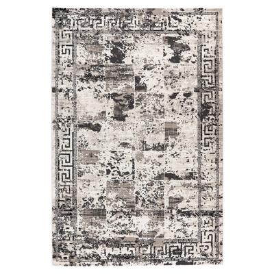 Teppich KAYOOM "Olivo 921", grau, B:80cm H:13mm L:150cm, Polyester, Teppiche, Teppich, Kurzflor, Vintage, Modernes Muster, Deko, Vegan
