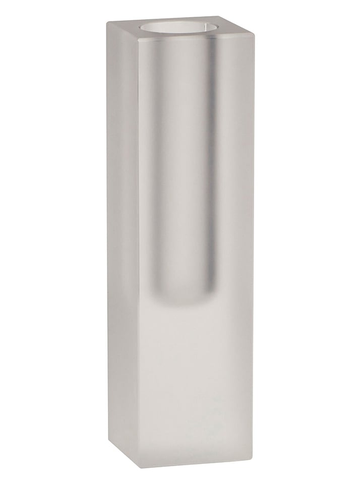 Hübsch Vase "Block" in Grau - (H)18 x Ø 5 cm - onesize