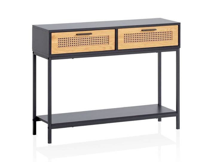 Konsolentisch Metall Eisen 75 x 100 x 30 cm pulverbeschichtet Schwarz