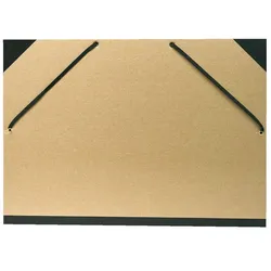 Exacompta 544100E 10x Zeichenmappe Kraft Natur mit Gummizugverschluss, 32x45cm für A3 - Kraft braun