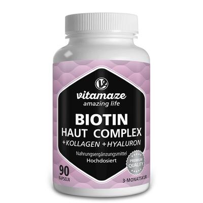 Biotin Haut Komplex hochdosiert+Kollagen Kapseln 90 St