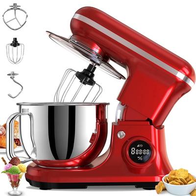SUGIFT 5.3 Qt Stand Mixer, 650W 8-Speed Electric Kitchen Mixer for Baking, Stainless Steel Bowl, Dough Hook & Whisk, Red