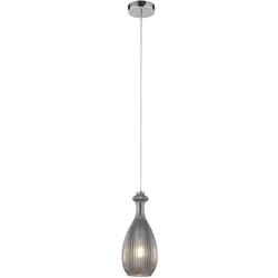 Paul Neuhaus, Pendelleuchte, LED Pendellampe SCARLETT Rauchfarben Vintage Charakter, besondere Lichteffekte (E27)