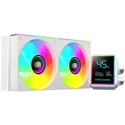 Mars Gaming MLLCDPRO240W, CPU Wasserkühler, Weiss