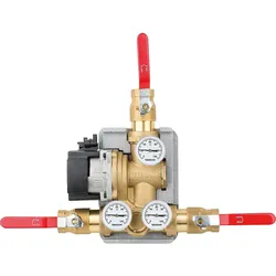 Ladeventileinheit Termovar mit Pumpe Grundfos UPM 3-70 Messing, DN 25 (1''), 72 °C