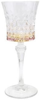 Vivience Liscio Ottico - Set of 6 Diamond Cut Glasses with Colored Shade on the Bottom