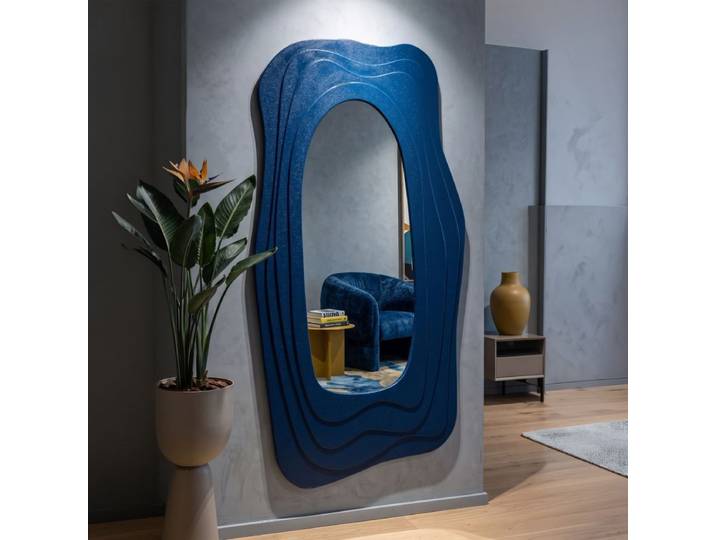 Miroir mural asymétrique 90x165 cm Greta Bleu