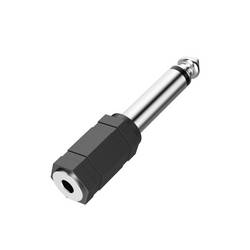 hama 00205195 Audio-Adapter, 3,5-mm-Klinken-Kupplung Mono - 6,3-mm-Klinken-Stecker Mono