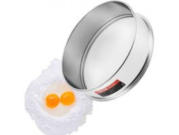 VEVOR Tamis à Farine 12 Mailles, Passoire à Mailles Fines 32 cm, en Inox 304 de Qualité Alimentaire, pour Pâtisserie, 5 Tailles de Trous de Maille pour Haricots Mungo, Riz, Farine, Poudre de Perle
