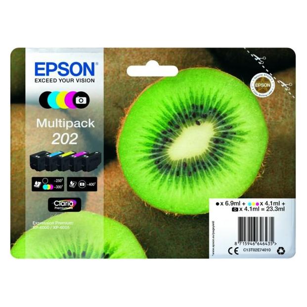 Epson 202 Claria Premium Multipack (BK, C, M, PBK, Y) (C13T02E74010)