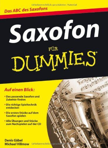 Denis Gäbel - Saxofon für Dummies: Das ABC des Saxofons (Fur Dummies) - Preis vom 13.10.2026 19:28:25 h