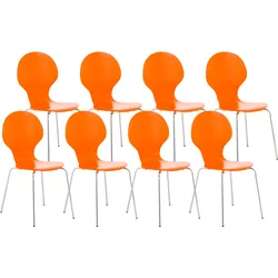 CLP 8er Set Besucherstuhl Diego   Farbe: orange