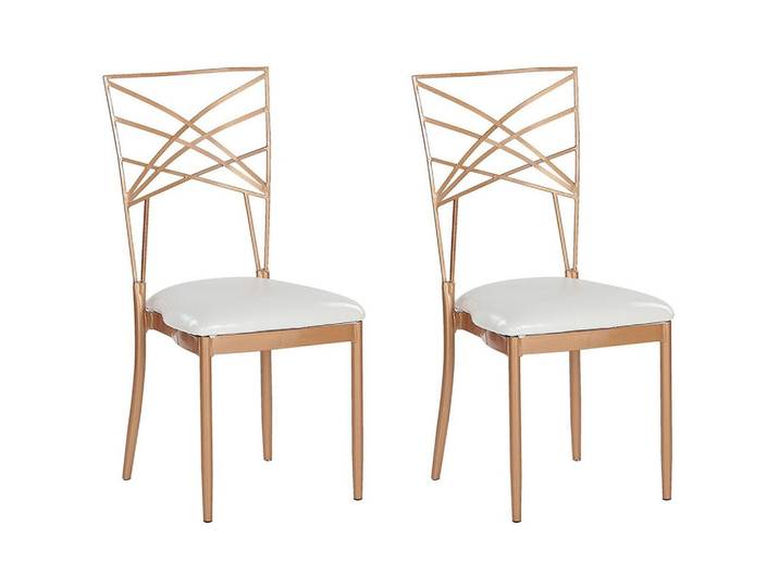 STUHL 2er-Set Metall Roségold Girard