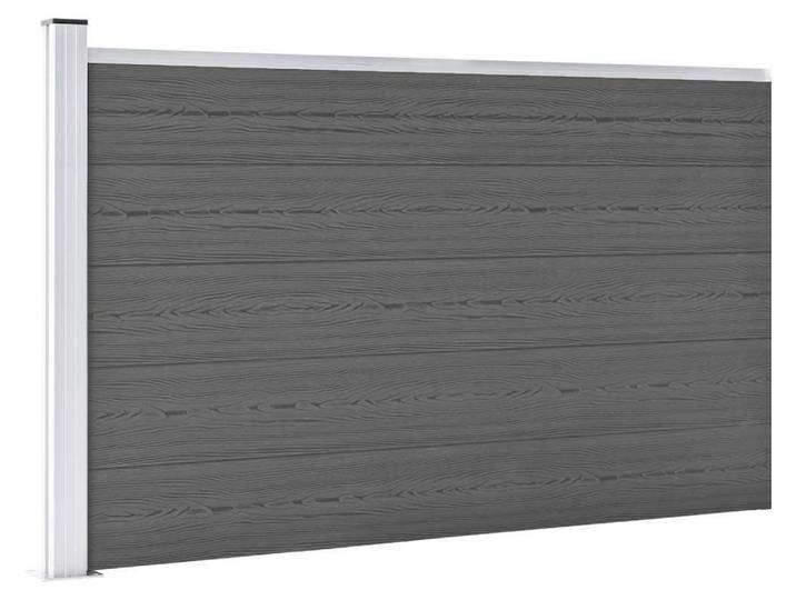 vidaXL Gartenzaun WPC 175x105 cm Grau