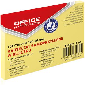 Office-Products Haftnotizen 14047711-06, gelb, 76 x 101mm, selbstklebend, 100 Blatt
