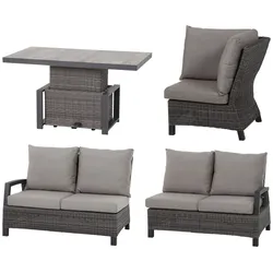 Loungegarnitur Corido 4-tlg. Grau