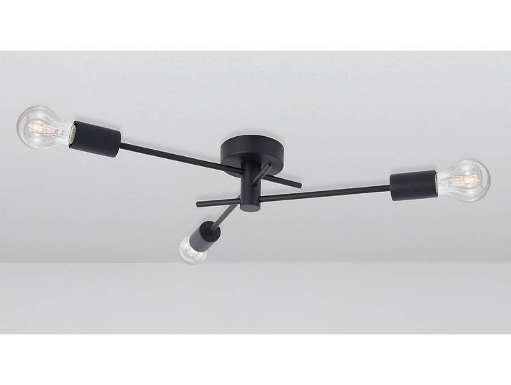 Plafonnier Granso type A Ø 56cm Noir/Noir Câble ABS, douille ABS, baldaquin aluminium, boîtier luminaire aluminium Ampoule électrique/LED/Smart