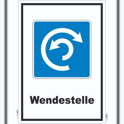HB-Druck Wendestelle Umdrehen erlaubt Symbol und Text Aufkleber A0 (841x1189mm)