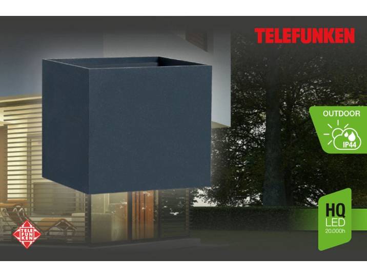 LED Außen-Wandleuchte TELEFUNKEN MURCIA , schwarz (weiß, neutral), Leuchten, LED Außen-Wandleuchte