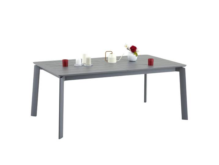 Idimex Gartentisch Verano grau, Grau, Metall, Mode, 180x75x103 cm, Gartenmöbel, Gartentische, Gartentische