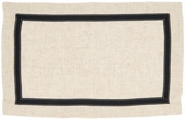 Saro Lifestyle "Grosgrain Accent Placemat (Set of 4) - 14""x20"""