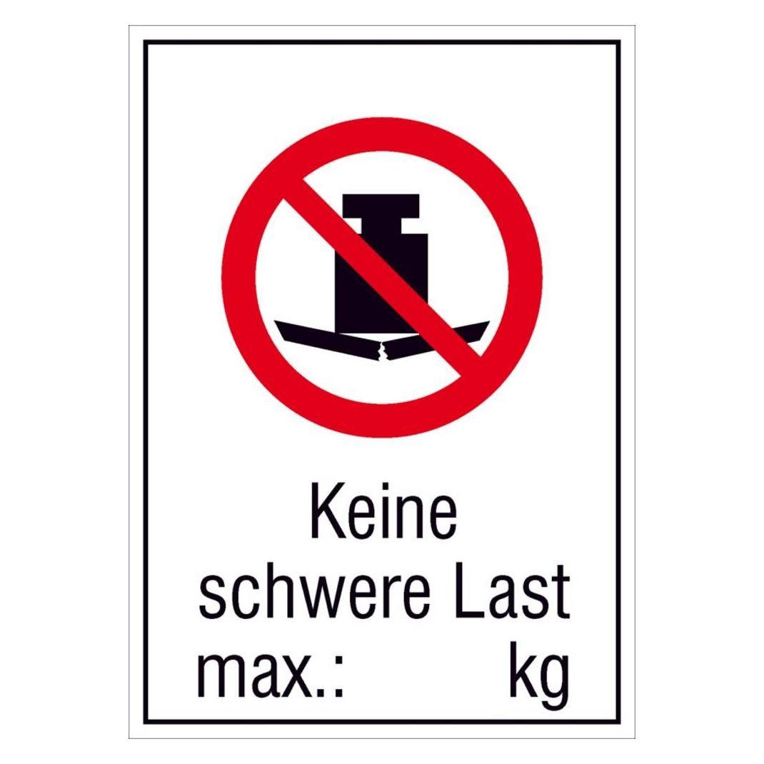 Wolk Verbotsschild Keine schwere Last Folie selbstklebend B x H 105 mm (21.A6130)