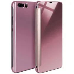 moex Clear View Cover für Huawei P10 – Spiegelnde klapp Hülle in Hochglanz Optik – Void Case