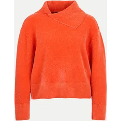 Rollkragenpullover aus Chenille-Garn Orange 36