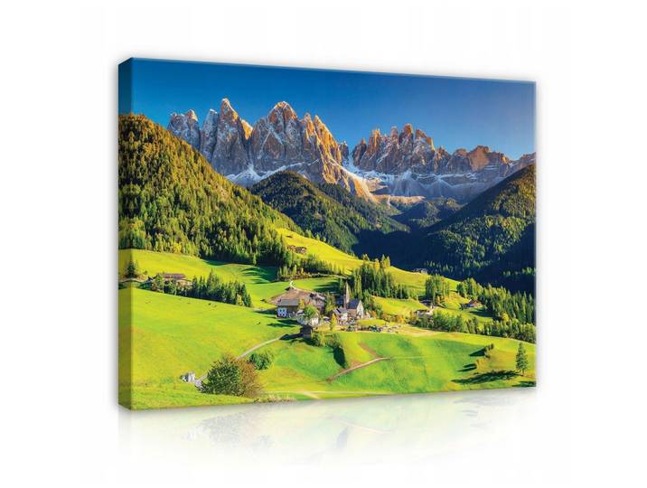 LEINWANDBILD Natur Berge Wohnzimmer 80x60