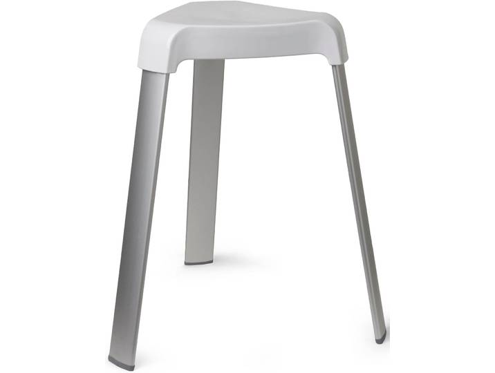 Dusch- und Badhocker BISCHOF Trio , weiss (weiß), B:26cm H:45,5cm T:26cm, Duschhocker, Dusch- und Badhocker
