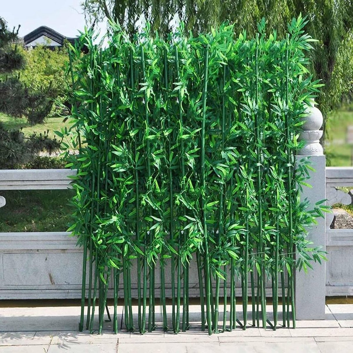 Groene kunst bamboestelen voor tuin decoratie, 1.2 meter