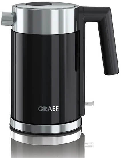 Graef Stainless Steel and Black 1L Kettle