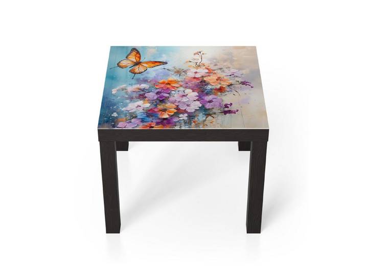 DEQORI Couchtisch 'Flügel des Frühlings', Glas Beistelltisch Glastisch modern