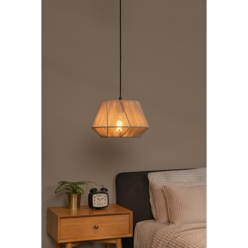 Lucide Hanglamp Jessica Grijs Beige Textiel Ø 30 cm
