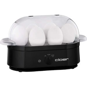 Cloer Eierkocher 6080, bis 6 Eier, 350 Watt, schwarz