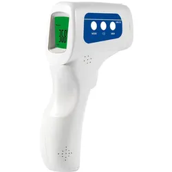 Telesystem, Fieberthermometer, Shield Division JXB-178 Fernthermometer mit weissen Tasten auf der Vorderseite (Stirn)