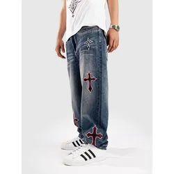 Ninth Hall Ambush Crosses Baked Jeans medium blue Gr. 30