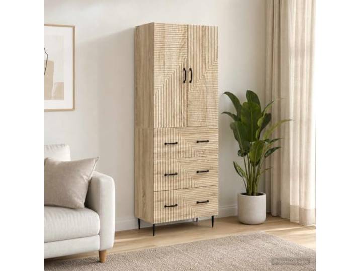 VIHHQGC Schrankset 2 STK. 66 x 34,5 x 90 cm Holzwerkstoff Sonoma-Eiche Verstellbare Einlegeböden, freistehend, vielseitig einsetzbar, pflegeleichte Oberfläche, robuste Verarbeitung